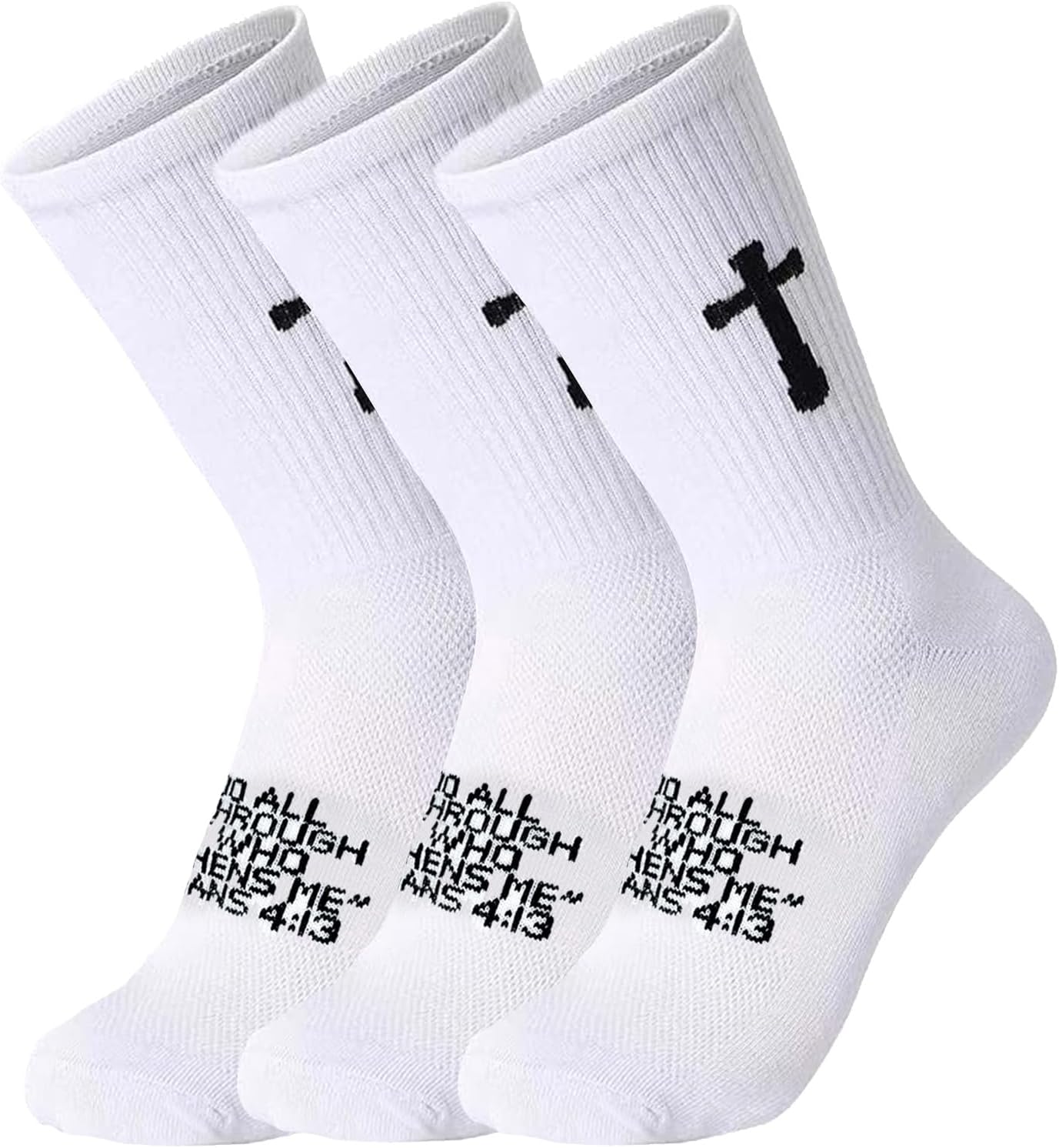 3 Pairs Christian Socks Prayer Socks Birthday Gifts for Dad,Men Husband Grandpa Women Idea Fathers Day Christmas