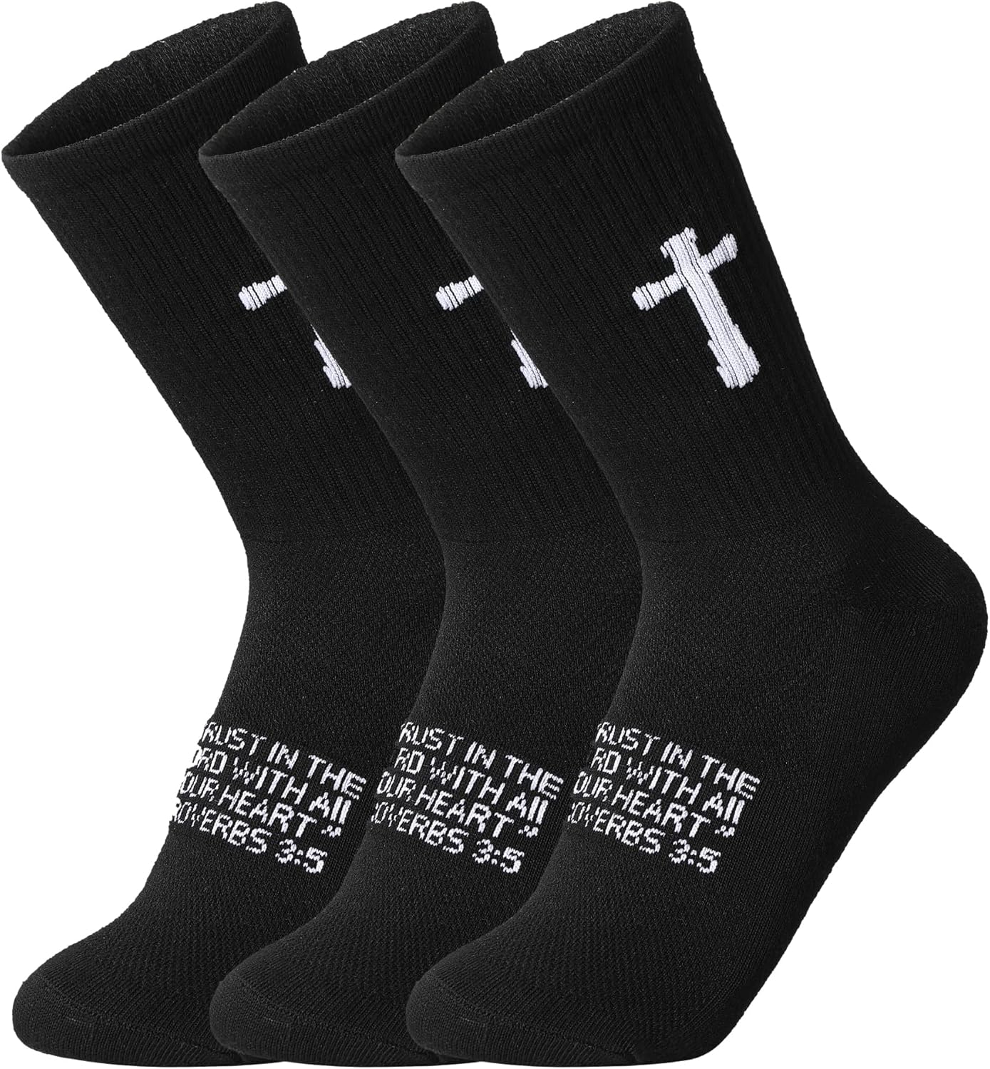 3 Pairs Christian Socks Prayer Socks Birthday Gifts for Dad,Men Husband Grandpa Women Idea Fathers Day Christmas