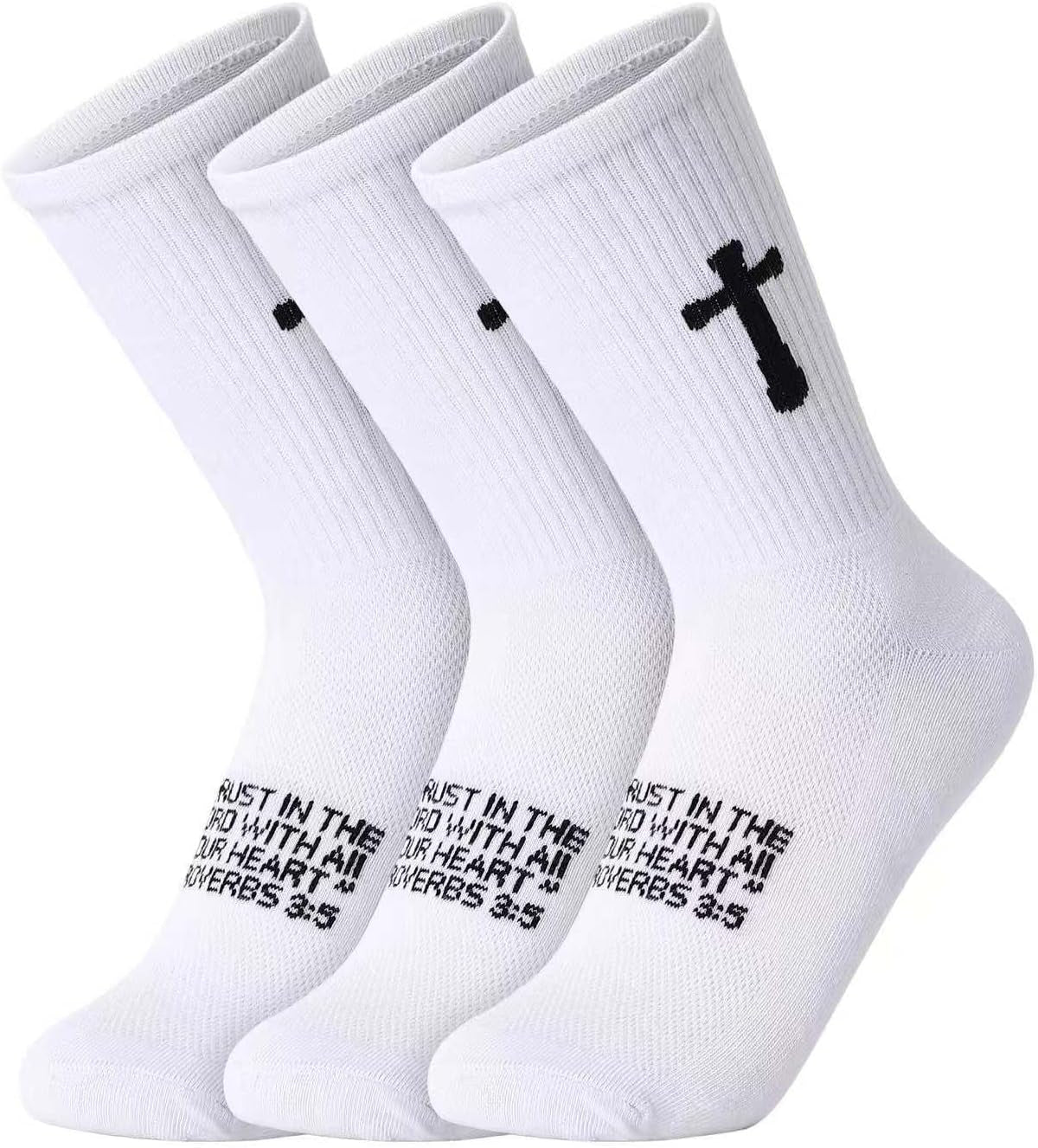 3 Pairs Christian Socks Prayer Socks Birthday Gifts for Dad,Men Husband Grandpa Women Idea Fathers Day Christmas